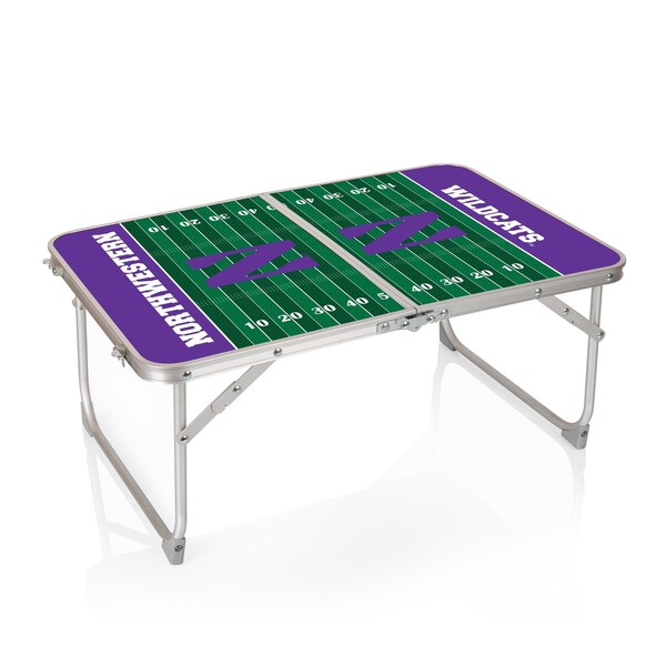 Picnic Time Family Of Brands Northwestern Wildcats - Concert Table Mini Portable Table, Charcoal Wood Grain 843-00-141-434-0 - main