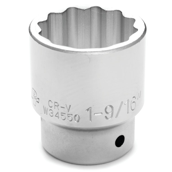 Performance Tool 3/4 in. Dr. 1-9/16 in. 12pt Socket, Reduced Fastener Rounding, CrV W34550 - main