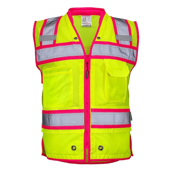 Dome75 OMNI Series HiVis Class 2 Heavy Duty Contrast Utility Vest with ProPocket MD OV6124 - main