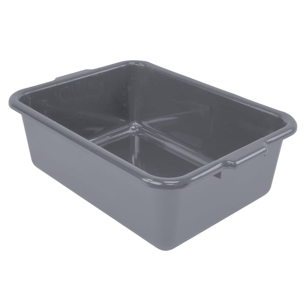 Quantum Storage Systems BUS/UTILITY TUB 21in x 15in x 7in, FLAT BOTTOM PP GRAY FSB-21157GY - main