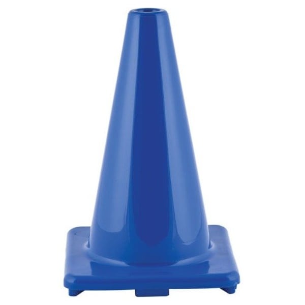 Champion Sports High Visibility Flexible Vinyl Cone, 12in, Royal Blue, PK3 C12BL - main