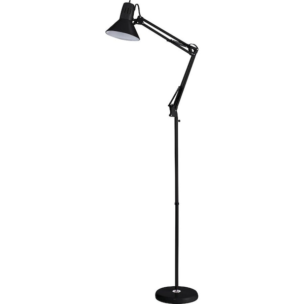 Bostitch Swing Arm Metal Floor Lamp, Black VLF100F - main