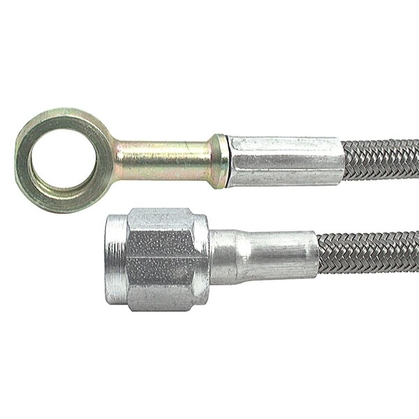 Allstar Performance 44 in. x 10 mm Banjo -3 AN No. 3 Straight Braided Brake Line ALL46340-44 - main