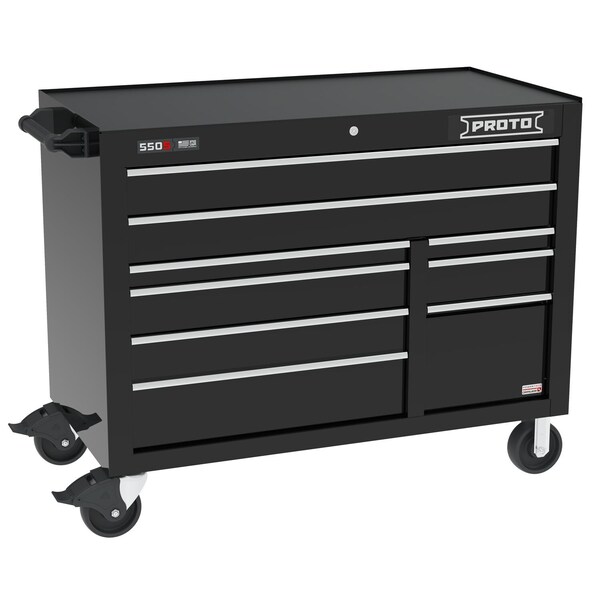 Proto 550 Series Tool Cabinet, 9 Drawer, Black, 50 in W x 25-1/4 in D x 41 in H J555041B-9BKPD - main