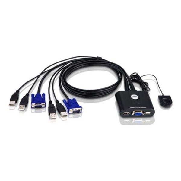 Aten CS22U 2-Port USB KVM Switch - 2 x 1 - 1 x Type A Mouse, 1 x Type A Keyboard, 2 x HD-15 Video CS22U - main