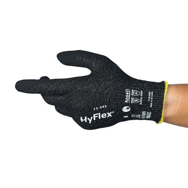 Ansell Knit Gloves, Cut Level A9 , Nitrile , Sandy , M 1 PR 11591 - main