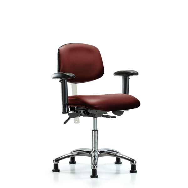 Blue Ridge Ergonomics Vinyl Clean Room Chair, Adjustable Arms BR-NCR-VDHCH-CR-T0-A1-RG-8815 - main
