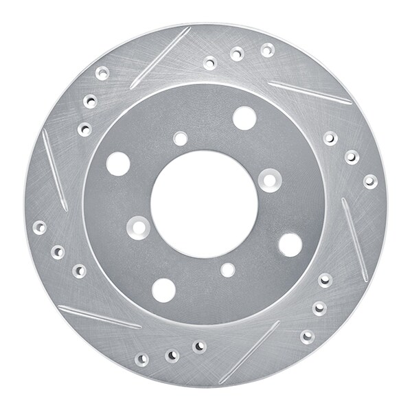 Dynamic Friction Co DFC Brake Rotor - Drilled and Slotted - Silver 631-50002L - main