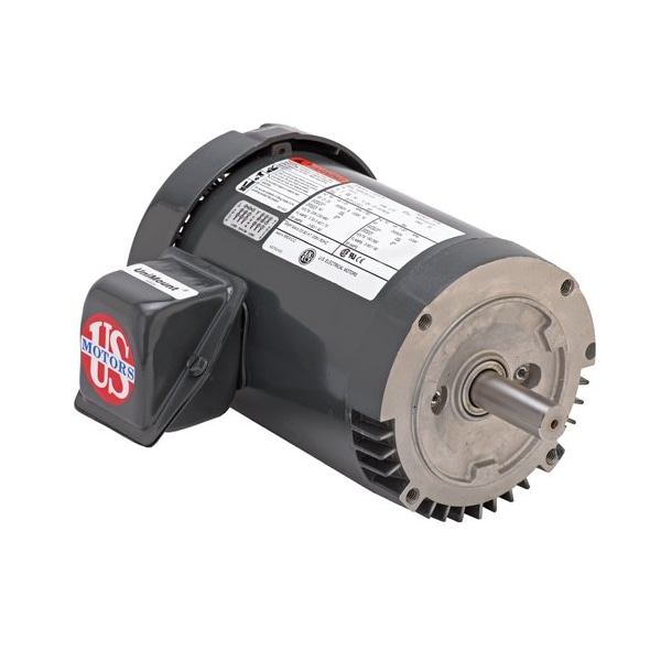 U.S. Motors Three-Phase General Purpose Motor, 1 HP, 143TC Frame, 208-230/460V AC Voltage, 1755 Nameplate RPM U1P2DCR - main