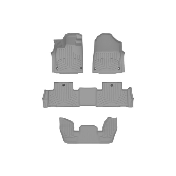 Weathertech Grey, Front and Rear and Rear FloorLiner HP 461669-1-2-3IM - main