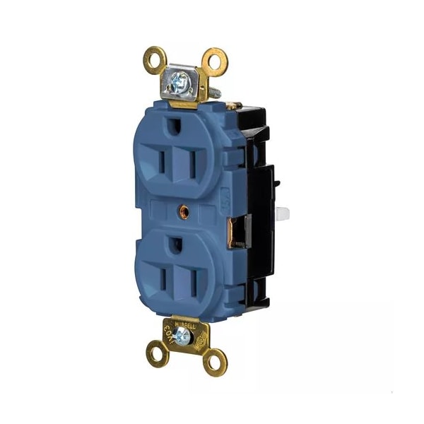 Hubbell Wiring Device-Kellems Straight Blade Receptacle, 5-15R, 15 A, 125V AC, 2 Pole, 3 Wire, Surface Mount, Grounded HBL5262STBL - main