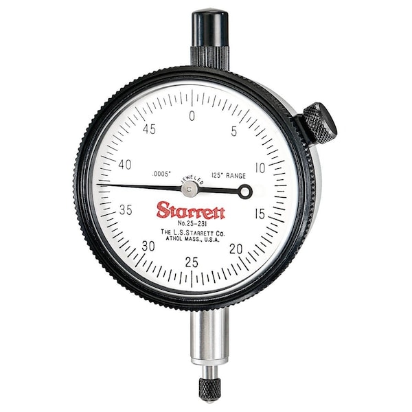 Ls Starrett DIAL INDICATOR- 0 -.125in- .0005in GRAD 25-231J - main