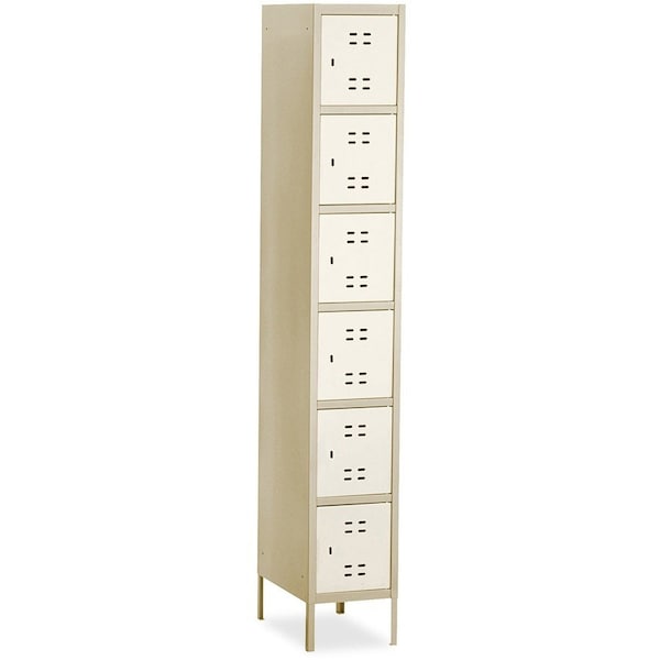 Safco Six Tier Box Locker, 12 in W, 18 in D, 78 in H, Tan 5524TN - main