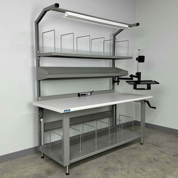 Stackbin Packing Work Bench, 72"W, 28-40"H, 1000lb 4-6PACK-3C-GN - main