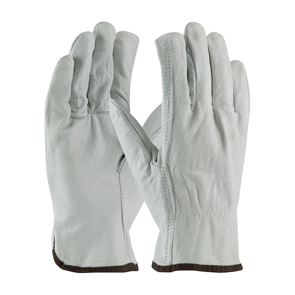 Pip Leather Drivers Gloves, Cowhide, Shirred Slip-On, Straight