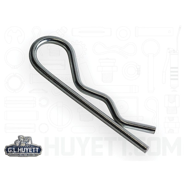 Huyett Bridge Pin, Zn Plt Spg Stl, .125 Wire Dia x 2.562 L x .560 In Eye Dia x Fits 7/16 to .75 Shft BP-211 - main