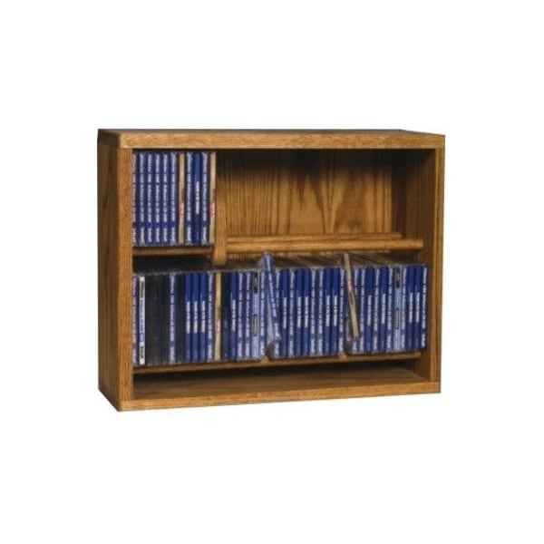 Wood Shed Cdracks Solid Oak Dowel Cabinet for CD s Capacity 84 CD s Honey Oak Finish 206-18 - main