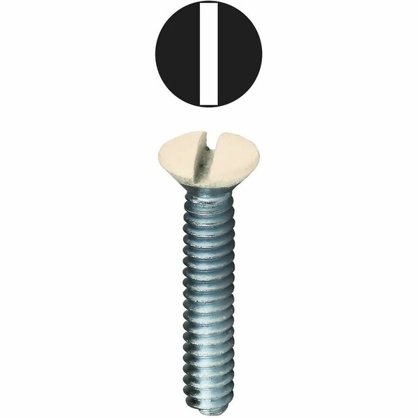 Dottie #6-32 x 1 in Slotted Oval Machine Screw, Zinc Plated Carbon Steel, 50 PK 416ALD - main