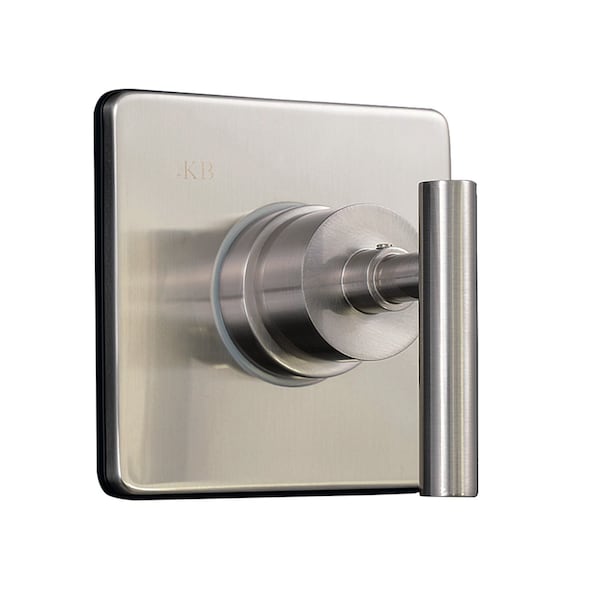 Kingston Brass Single-Handle Three-Way Diverter Valve with Square Trim Kit, Brushed Nickel KS3048CML - main