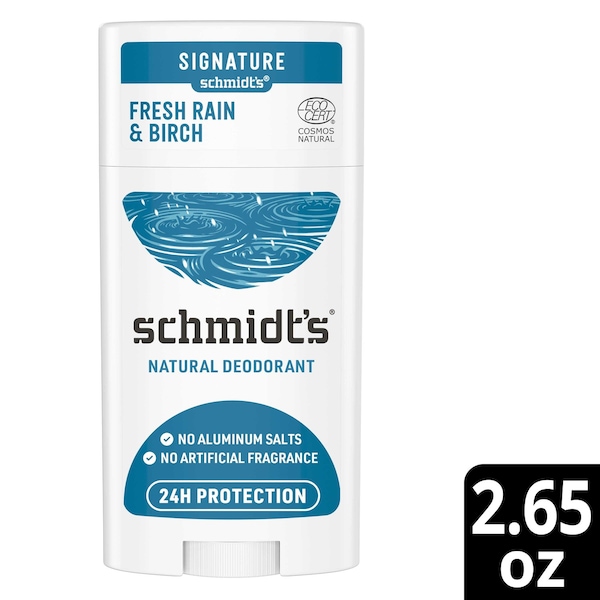 Schmidts Fresh Rain Plus Birch Deodorant Stick, 2.65 Ounce, 12PK 68932098 - main