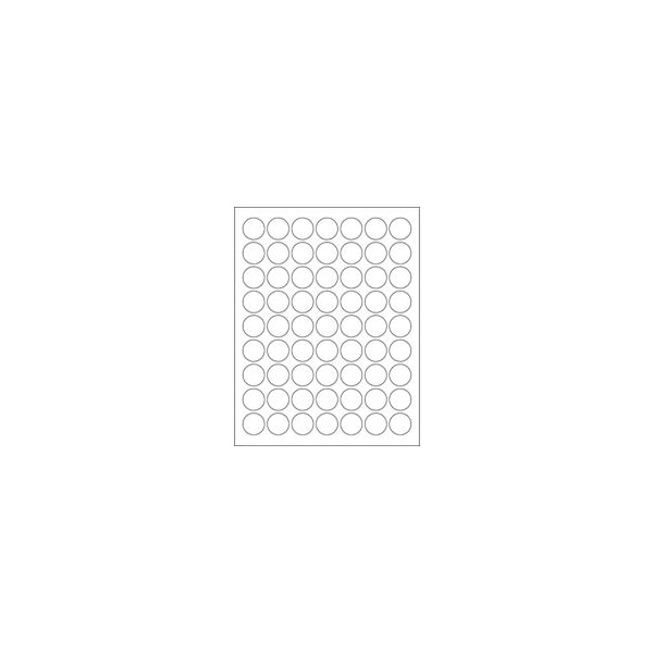 Bubblefast 1'' White Removable Circle Laser Labels-63 Labels per Sheet BFLL295 - main