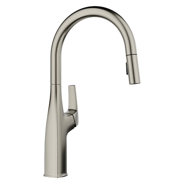 Blanco Rivana Pull-Down 1.5 GPM, Satin Platinum 443249 - main