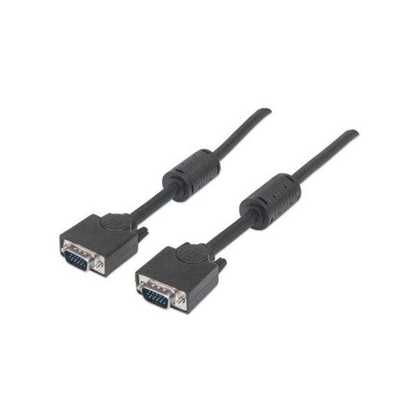 Manhattan - Strategic MANHATTAN SVGA Monitorkabel HD15 Stecker auf HD15 Stecker mit Ferritkernen schwarz 3 m im Polybag 317733 - main