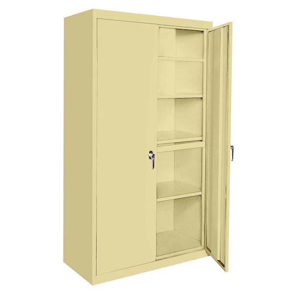 Steel Cabinets Usa Adjustable Storage Cabinet, 72 in H, 36 in W, Tropic Sand, 5 Shelves AAH-36RB-TS - main