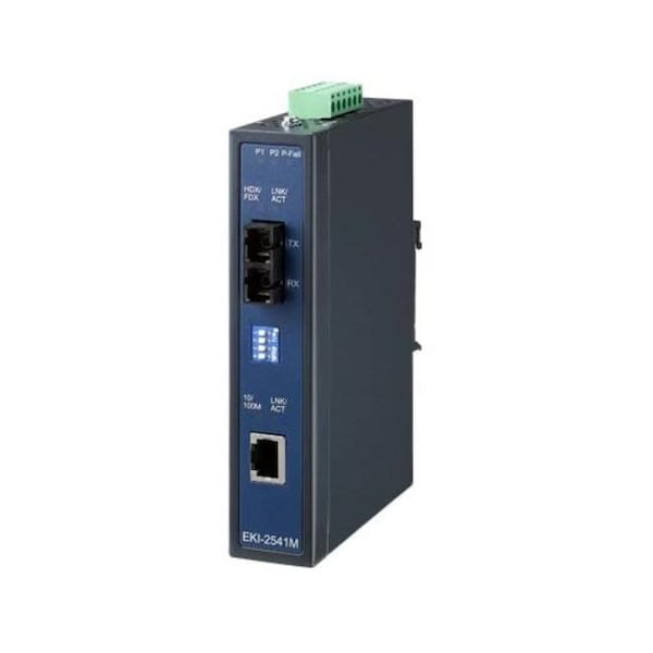 Advantech Media Converter, 100Mbps, Multimode 1310nm, 2km, SC EKI-2541M-BE - main