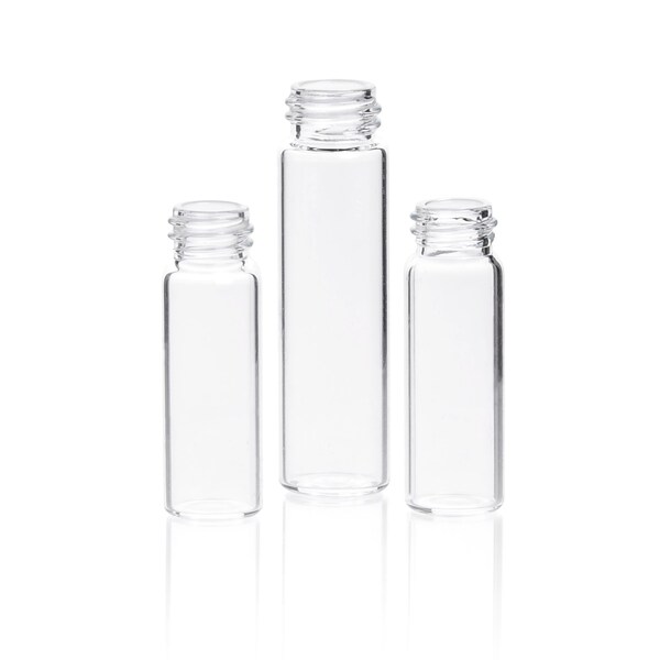 Kimble Chase Clear Sample Vial, 24 ml, Shelf, PK864 60910-6 - main