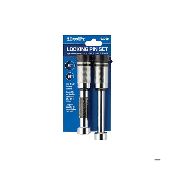 Draw-Tite COMBO LOCK SET, 5/8IN FOR 2IN SQ. RECEIVER AND 3/4IN FOR ACCESSORY (KEYED ALIKE) 63069 - main