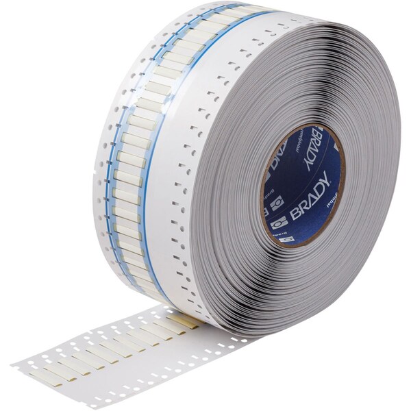 Brady BSP45 Series PermaSleeve Heat Shrink Polyolefin Wire Marking Sleeves, 0.125 in. Dia x 1 in. W, White SA-3PS-125-1-WT - main