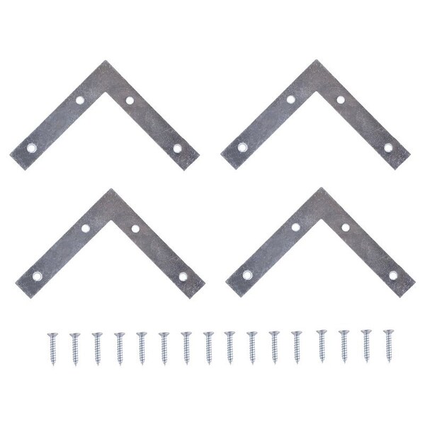 Prosource Corner Brace, 5 in L, 5 in W, 7/8 in H, Steel, Zinc-Plated, 1.8 mm Thick Material FC-Z05-C4PS - main