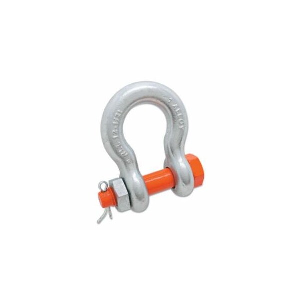 Campbell Anchor Shackle, A-999-G, Pin and Bolt, Galvanized, 1-11/16 in Opening, 1 in, 12-1/2 t Working 193-5391695 - main
