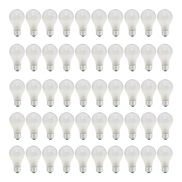 Bulbrite 25w Dimmable Frost A19 Incandescent Light Bulbs Medium (E26) Base, 2700K Warm White Light, 25PK 861943 - main