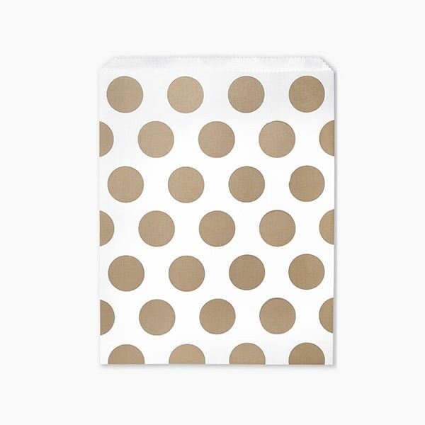 Nashville Wraps Gold Polka Dots Paper Merchandise Bags, 12x15, 500PK MB3GD - main