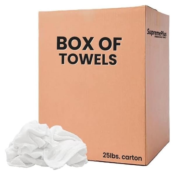 Supremeplus Terry White Bar Towels - 14 in x 17 in to 16 in x 19 in, 25 lbs. Box SP-3326 - main