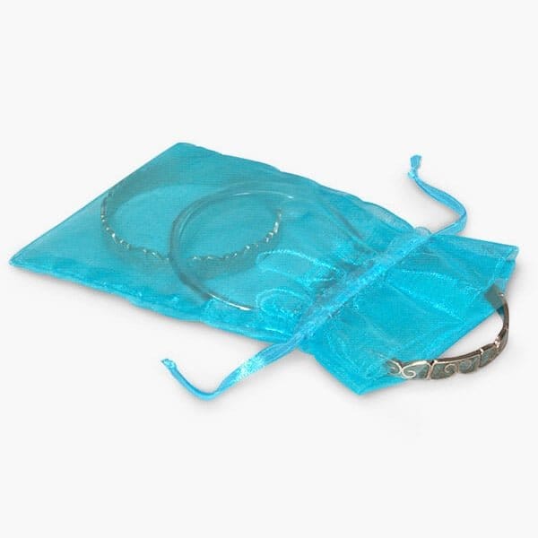 Nashville Wraps Robins Egg Blue Organza Favor Bags, 4x6, 10PK B00185 - main