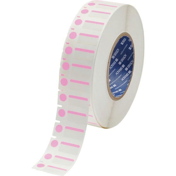 Brady Color Polyester Vial and Tube Lbl 0.5in H x 1in W x 0.375in Dia Pink, WT 3000/RL THT-250-494-PK - main
