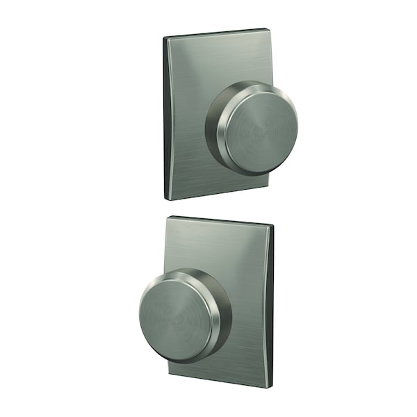 Schlage Residential Schlage Custom Bowery Knob with Century Rose Non Turning Double Dummy Pair Satin Nickel Finish FC172BWE619CEN - main