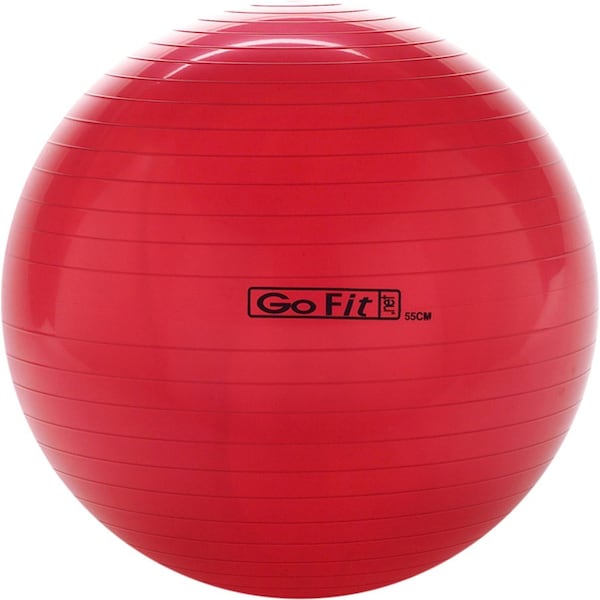 Gofit Exercise Ball with Pump (55cm; Red) GF-55BALL - main