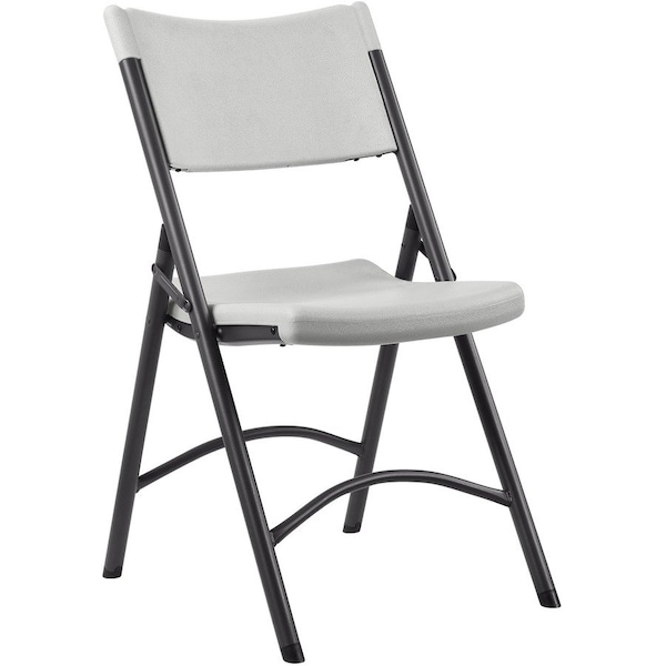 Lorell Folding Chair, Gray, Steel, PK4 LLR62515 - main