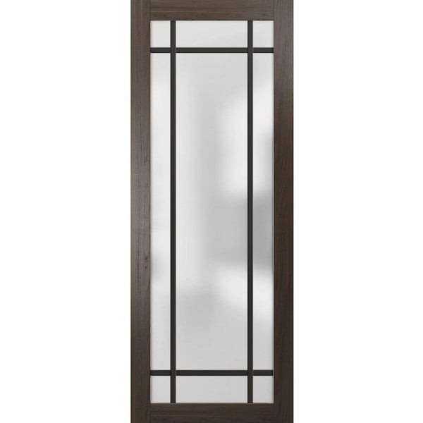Sartodoors Slab Barn Door Panel Frosted Glass Planum 2112 28x96 Solid Core Modern Interior PLANUM2112S-CA-28 x 96 - main