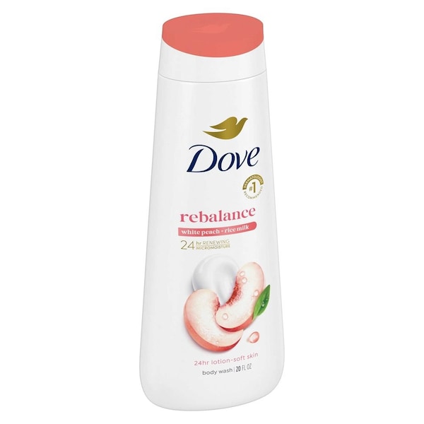 Dove Rebalance White Peach and Rice Milk Body Wash, 20 Ounce, 4PK 64763963 - main