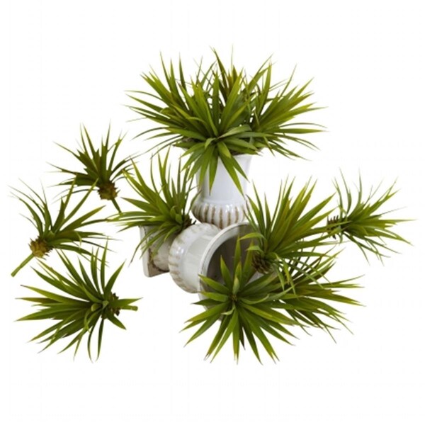 Dare2Decor Mini Spiky Agave Succulent Plant - Set of 12 Green 6in. x 5.5in. DA3085540 - main