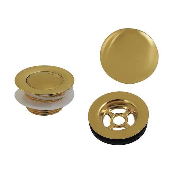Kingston Brass Toe Touch Tub Drain Trim Kit with Overflow Plate, Brushed Brass VTDETRIM7 - main