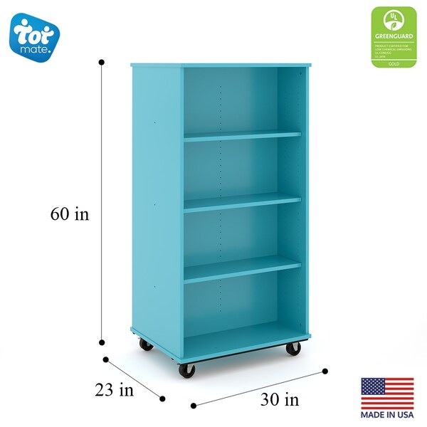Tot Mate Mobile Wood Cabinet, Ocean, 30 in W x 30 in L x 60 in H x 23 in D TMM611A.M0060 - main