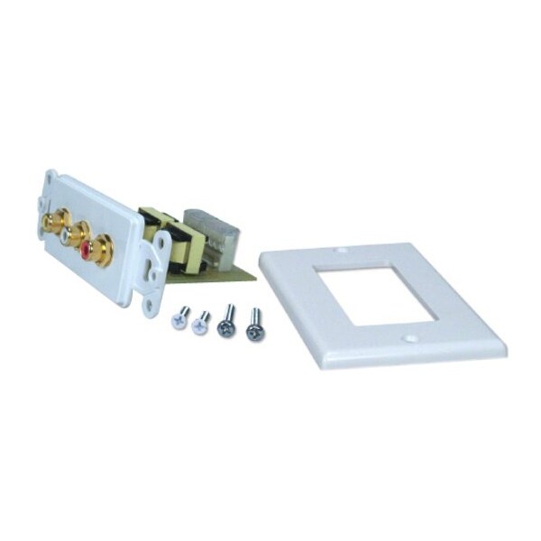 Qvs Hdtv Composite Video With Stereo Audio Rca Wallplate RCA3AV-C5E - main