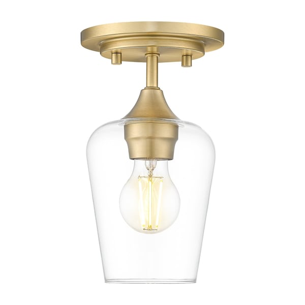 Z-Lite Joliet Burnished Brass 1 Light Flush Mount 473F1-BBR - main