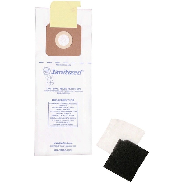 Apc Filtration CleanMax Paper Vacuum Bag - Standard and Pro-Series JAN-CMPRO-2(10) - main